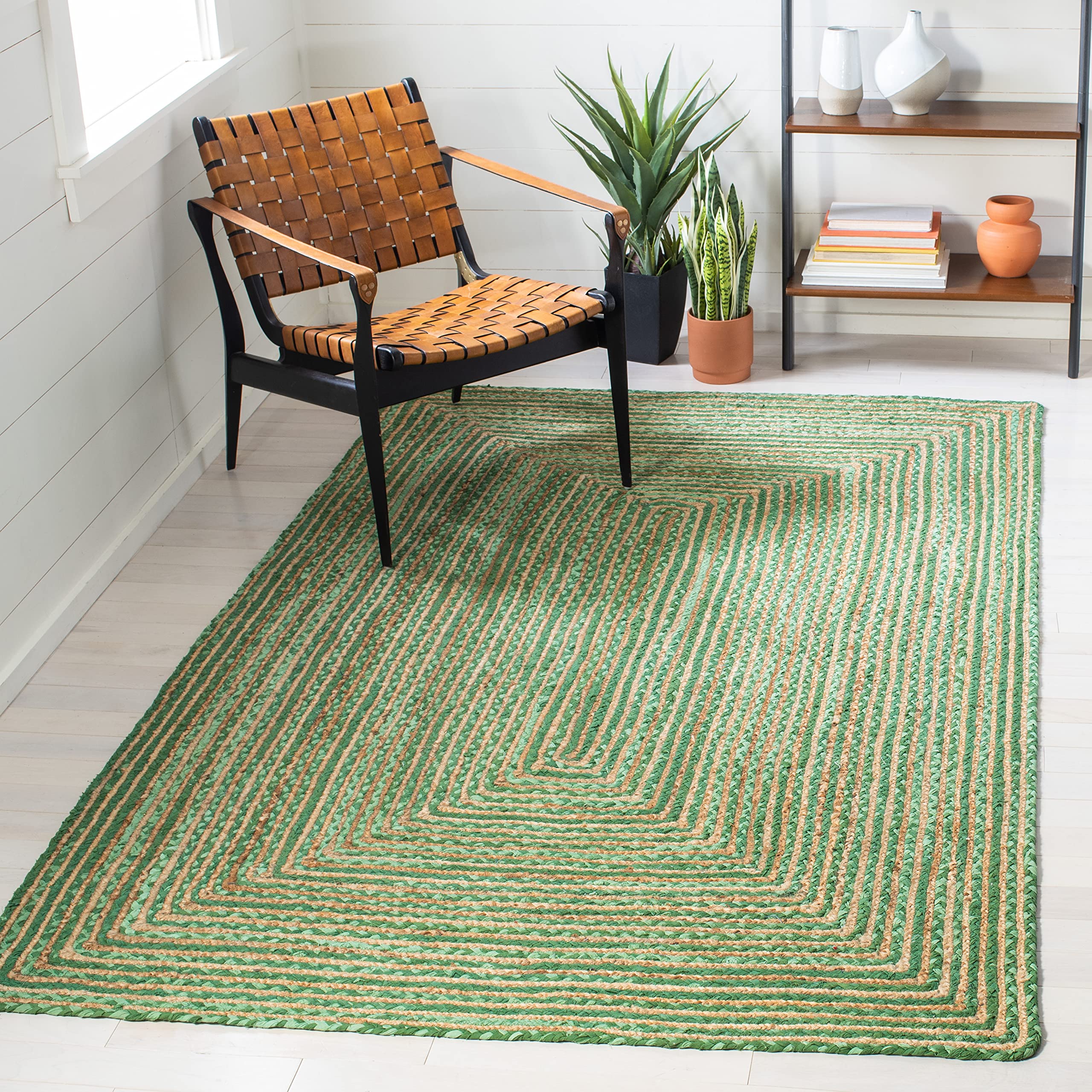 SAFAVIEH Area Rug 2x3 - Cape Cod Collection - Beige & Multi, Handmade Jute & Cotton, Woven Braided Design (CAP202B)