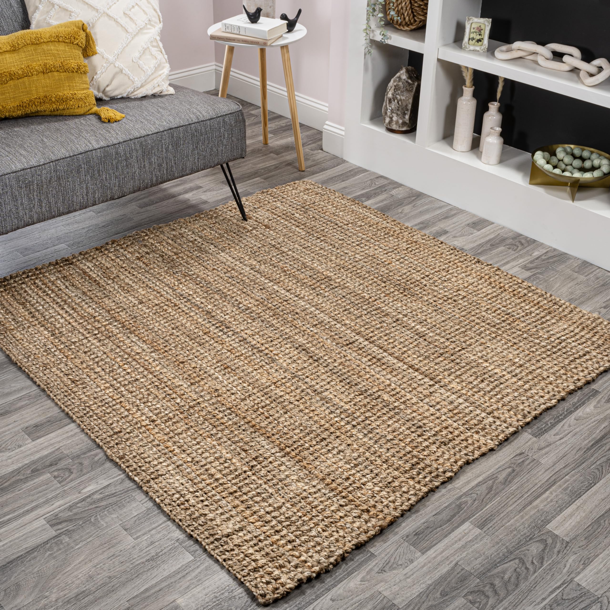 JONATHAN Y Pata Hand Woven Chunky Jute Natural Indoor Area Rug, 3x5, Bohemian, Rustic, Cottage, Easy-Cleaning for Living Room, Bedroom, Kitchen, Non-Shedding (NRF102A-3)