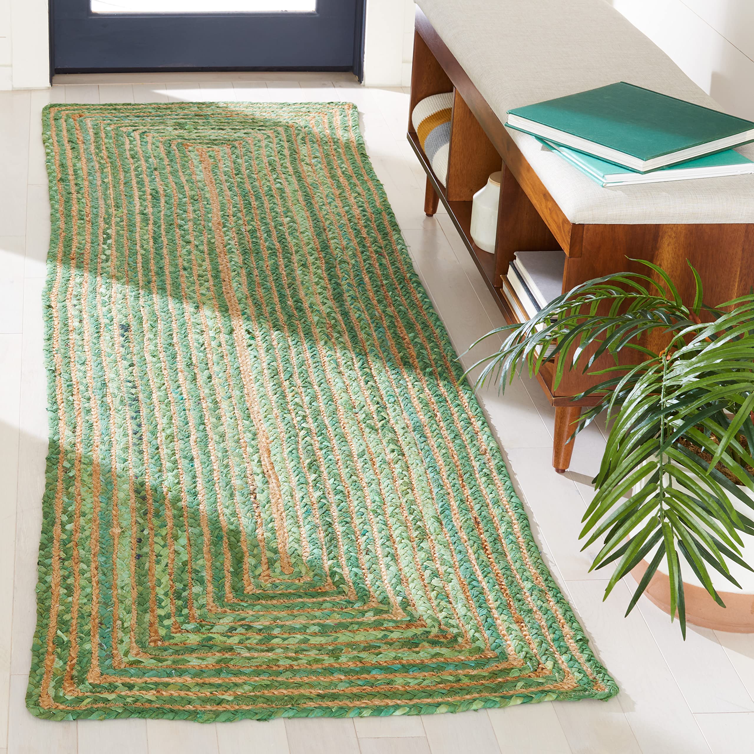SAFAVIEH Area Rug 2x3 - Cape Cod Collection - Beige & Multi, Handmade Jute & Cotton, Woven Braided Design (CAP202B)